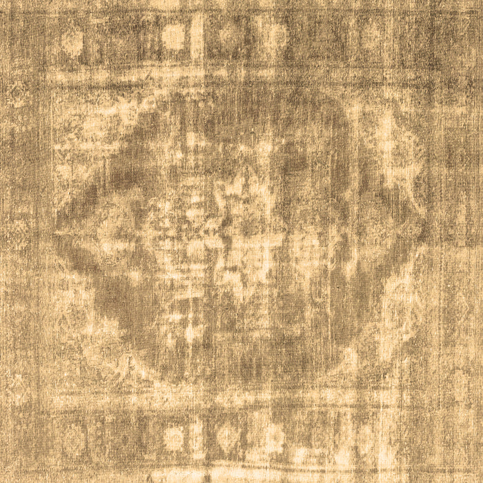 Square Machine Washable Persian Brown Traditional Rug, wshtr3372brn