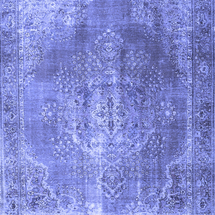 Machine Washable Persian Blue Traditional Rug, wshtr3373blu