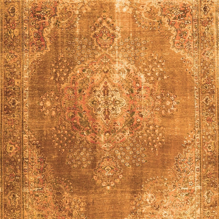 Serging Thickness of Machine Washable Persian Orange Traditional Area Rugs, wshtr3373org