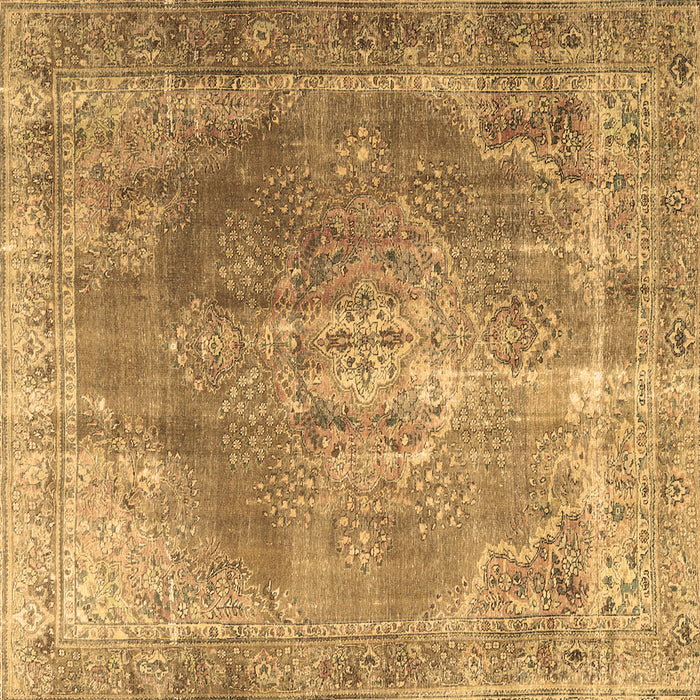 Square Persian Brown Traditional Rug, tr3373brn