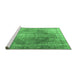 Sideview of Machine Washable Persian Emerald Green Traditional Area Rugs, wshtr3373emgrn