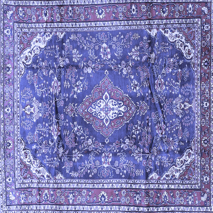 Square Persian Blue Traditional Rug, tr3374blu