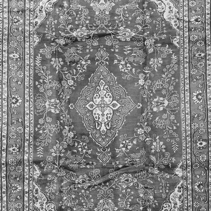 Serging Thickness of Machine Washable Persian Gray Traditional Rug, wshtr3374gry