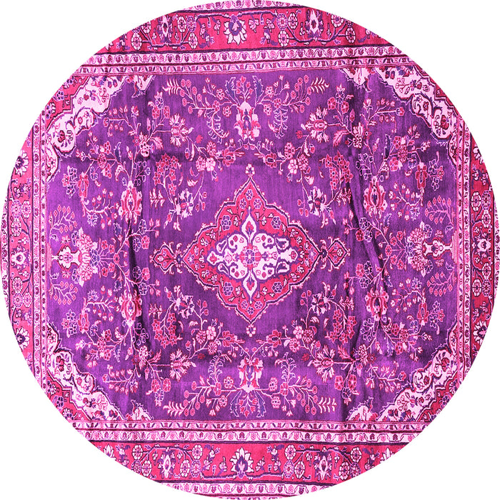 Round Persian Pink Traditional Rug, tr3374pnk