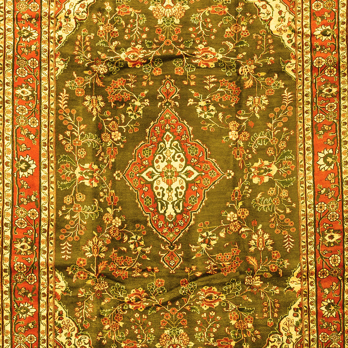 Machine Washable Persian Yellow Traditional Rug, wshtr3374yw