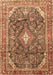 Machine Washable Persian Brown Traditional Rug, wshtr3374brn