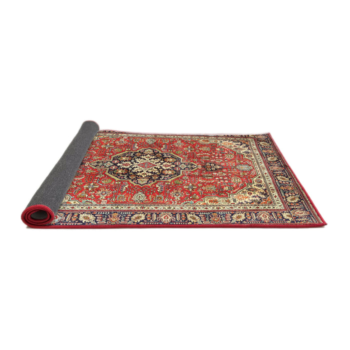 Sideview of Traditional Fire Brick Red Persian Rug, tr3375