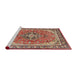 Sideview of Machine Washable Traditional Fire Brick Red Rug, wshtr3375