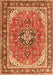 Serging Thickness of Machine Washable Persian Orange Traditional Area Rugs, wshtr3375org