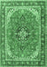 Machine Washable Persian Emerald Green Traditional Area Rugs, wshtr3375emgrn