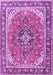 Machine Washable Persian Purple Traditional Area Rugs, wshtr3375pur