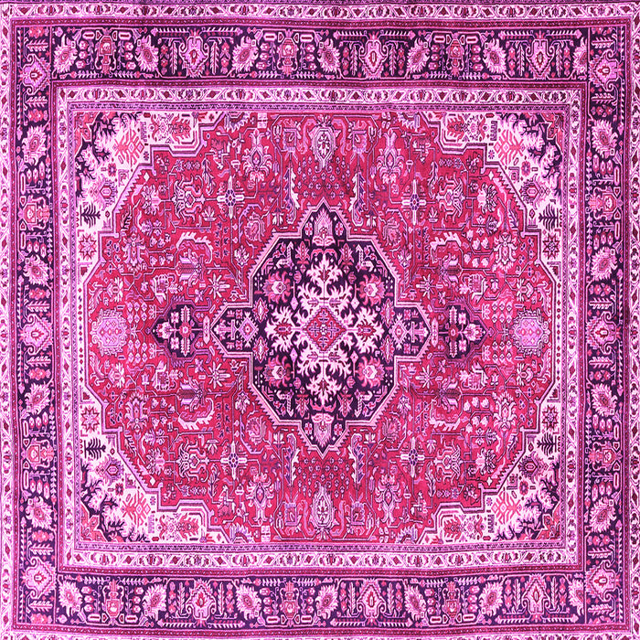 Square Persian Pink Traditional Rug, tr3375pnk