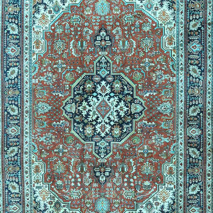 Machine Washable Persian Light Blue Traditional Rug, wshtr3375lblu