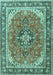 Machine Washable Persian Turquoise Traditional Area Rugs, wshtr3375turq