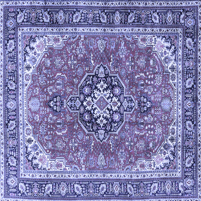Square Persian Blue Traditional Rug, tr3375blu