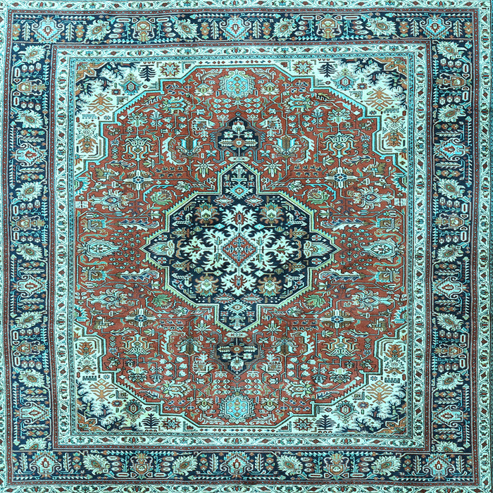 Square Persian Light Blue Traditional Rug, tr3375lblu