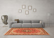 Machine Washable Persian Orange Traditional Area Rugs in a Living Room, wshtr3375org