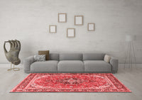 Machine Washable Persian Red Traditional Rug, wshtr3375red