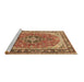 Sideview of Machine Washable Persian Brown Traditional Rug, wshtr3375brn