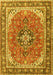 Machine Washable Persian Yellow Traditional Rug, wshtr3375yw