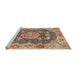 Sideview of Machine Washable Traditional Dark Sienna Brown Rug, wshtr3376