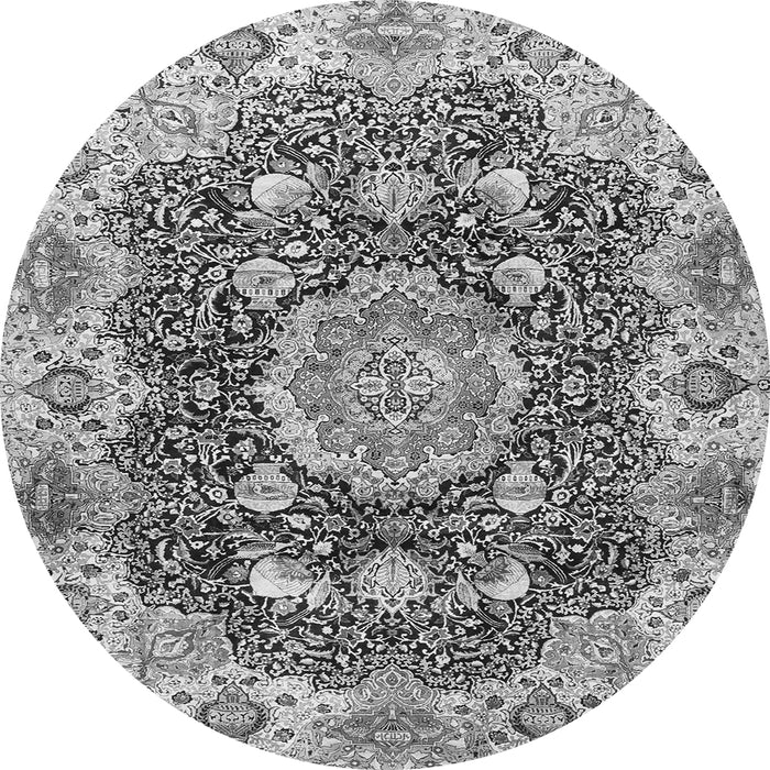 Machine Washable Persian Gray Traditional Rug, wshtr3376gry
