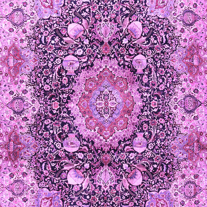 Machine Washable Persian Purple Traditional Area Rugs, wshtr3376pur