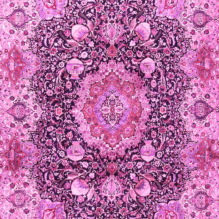 Machine Washable Persian Pink Traditional Rug, wshtr3376pnk