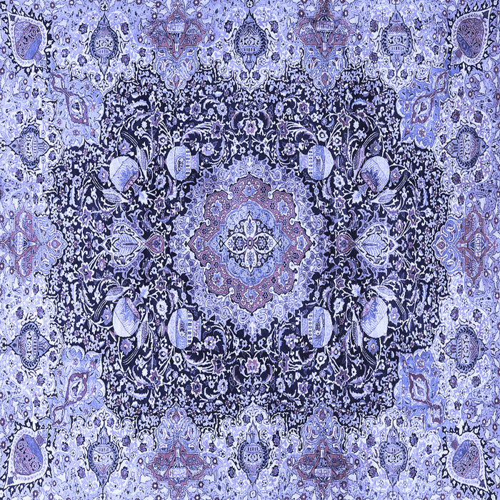 Square Persian Blue Traditional Rug, tr3376blu