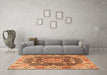 Machine Washable Persian Orange Traditional Area Rugs in a Living Room, wshtr3376org