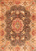 Serging Thickness of Machine Washable Persian Orange Traditional Area Rugs, wshtr3376org