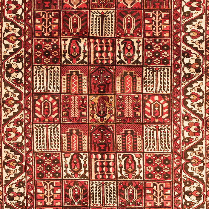 Serging Thickness of Machine Washable Persian Orange Traditional Area Rugs, wshtr3377org