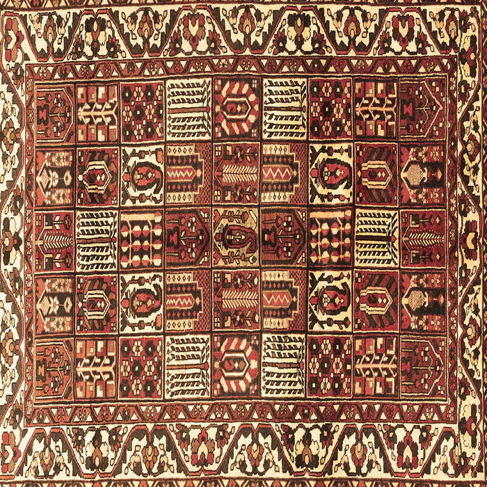 Square Persian Brown Traditional Rug, tr3377brn