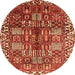 Machine Washable Persian Orange Traditional Area Rugs, wshtr3377org