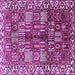 Square Persian Purple Traditional Rug, tr3377pur