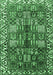 Machine Washable Persian Emerald Green Traditional Area Rugs, wshtr3377emgrn