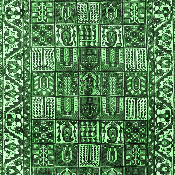 Machine Washable Persian Emerald Green Traditional Area Rugs, wshtr3377emgrn