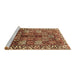 Sideview of Machine Washable Persian Brown Traditional Rug, wshtr3377brn