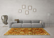 Machine Washable Persian Yellow Traditional Rug in a Living Room, wshtr3377yw