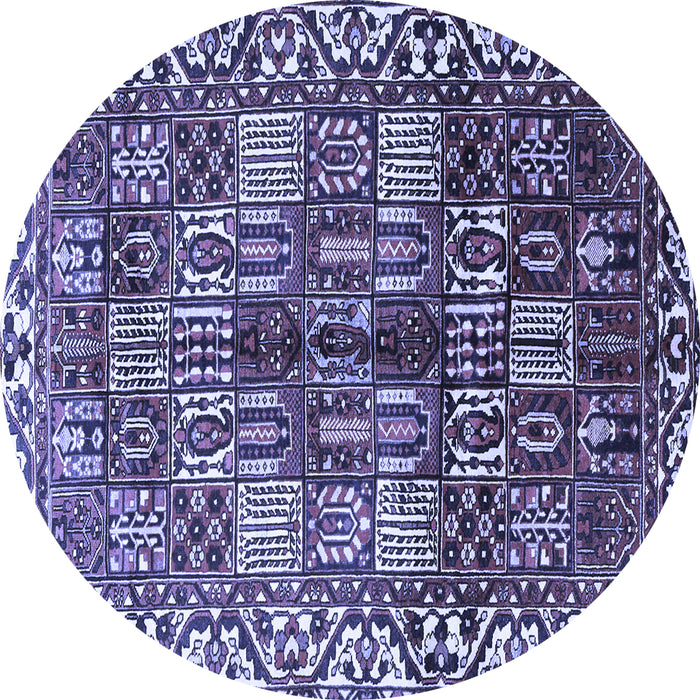 Round Persian Blue Traditional Rug, tr3377blu