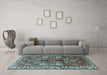 Machine Washable Persian Light Blue Traditional Rug in a Living Room, wshtr3377lblu