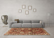 Machine Washable Persian Brown Traditional Rug in a Living Room,, wshtr3377brn