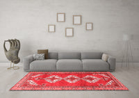 Machine Washable Persian Red Traditional Rug, wshtr3378red