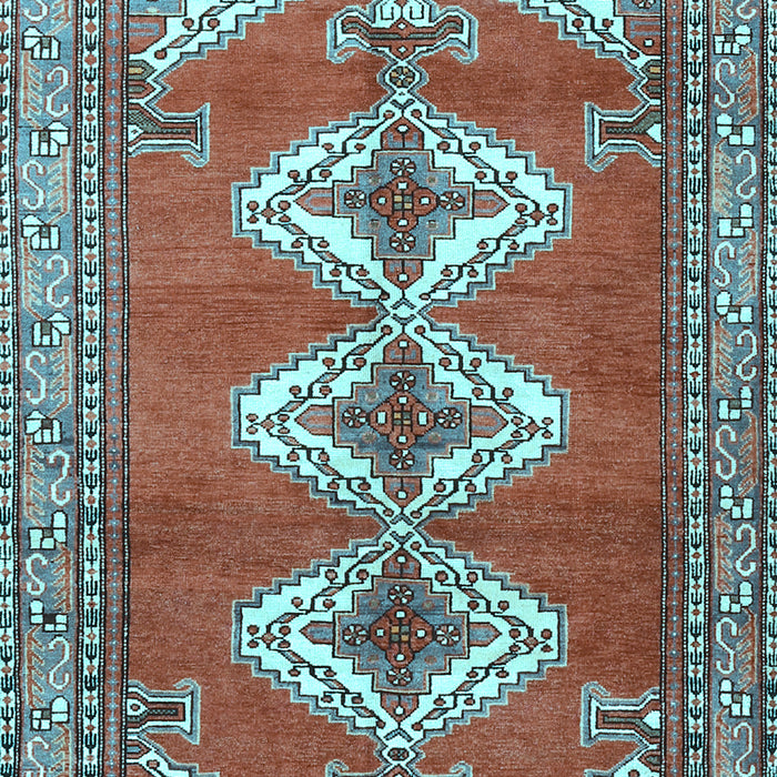 Machine Washable Persian Light Blue Traditional Rug, wshtr3378lblu