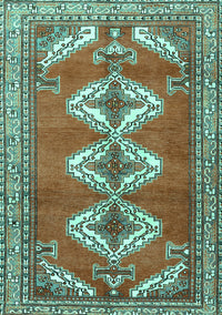 Persian Turquoise Traditional Rug, tr3378turq