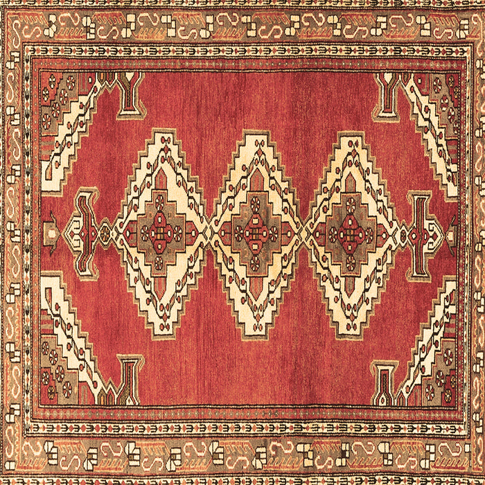 Square Machine Washable Persian Brown Traditional Rug, wshtr3378brn