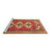 Sideview of Machine Washable Persian Brown Traditional Rug, wshtr3378brn