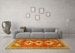 Machine Washable Persian Yellow Traditional Rug in a Living Room, wshtr3378yw