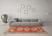 Machine Washable Persian Brown Traditional Rug in a Living Room,, wshtr3378brn