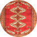 Square Persian Orange Traditional Rug, tr3378org